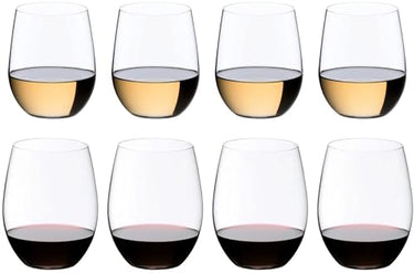 RIEDEL O Buy 8 Pay 6, 4 x Cabernet/Merlot 0414/0 & 4 x Chardonnay/Viognier 0414/05, high-quality glass, 5414/50 on sale
